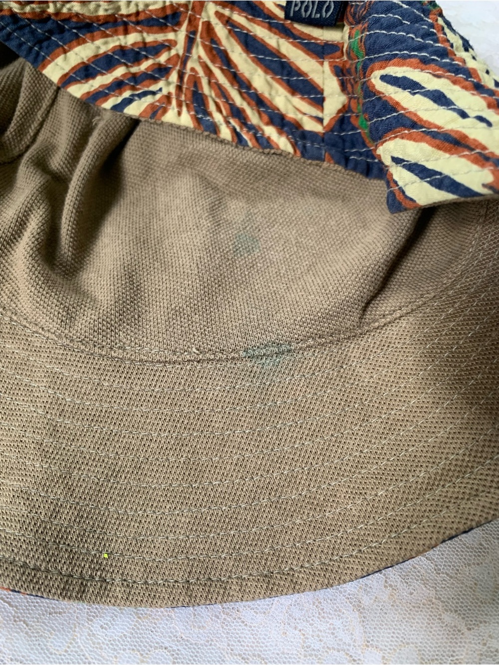 Vintage Polo Ralph Lauren Bucket Hat Medium Hawaiian Floral Tropical Beach Cap - Picture 7 of 7